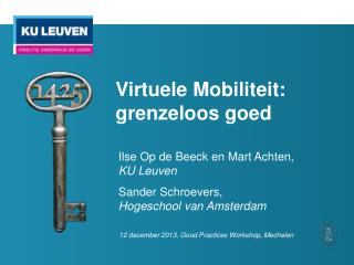 Virtuele Mobiliteit: grenzeloos goed