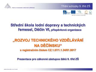 Třídní schůzky 9. tříd ZŠ