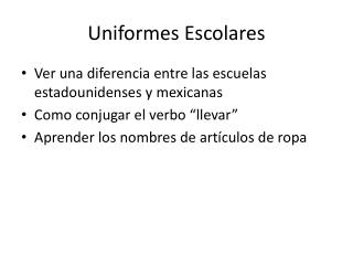 Uniformes Escolares