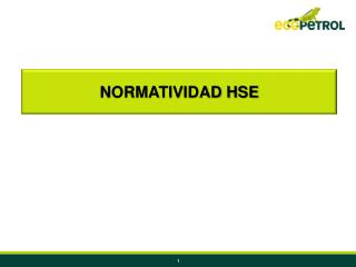 NORMATIVIDAD HSE