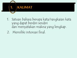 1. KALIMAT