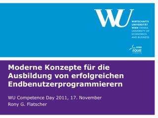 Moderne Konzepte für die Ausbildung von erfolgreichen Endbenutzerprogrammierern