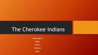 The Cherokee Indians