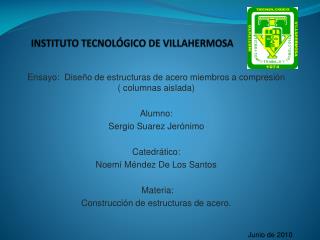 INSTITUTO TECNOLÓGICO DE VILLAHERMOSA