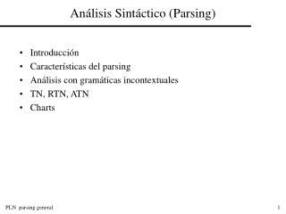 Análisis Sintáctico (Parsing)