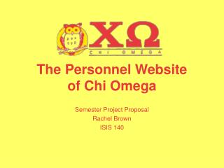 The Personnel Website of Chi Omega