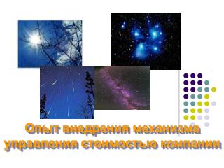 Опыт внедрения механизма управления стоимостью компании