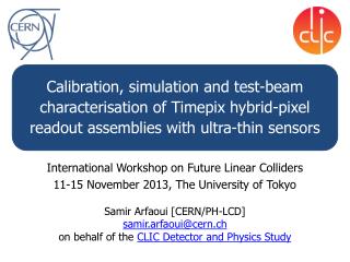 Samir Arfaoui [CERN/PH-LCD] samir.arfaoui@cern.ch