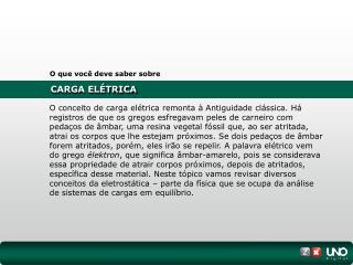 CARGA ELÉTRICA