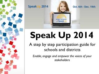 A step by step participation guide for schools and districts