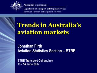 Trends in Australia’s aviation markets