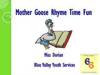 Mother Goose Rhyme Time Fun Miss Dorian Blue Valley Youth Services