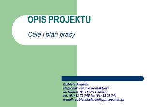 OPIS PROJEKTU