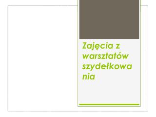 Zajęcia z warsztatów szydełkowania