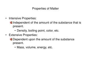 Properties of Matter