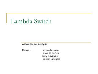 Lambda Switch