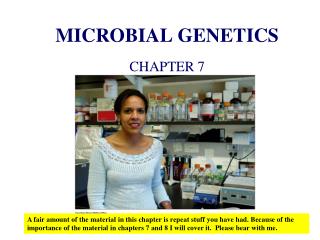 MICROBIAL GENETICS