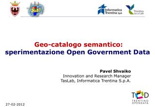 Geo-catalogo semantico: sperimentazione Open Government Data