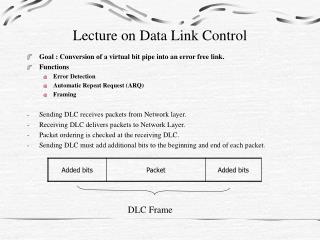 Lecture on Data Link Control