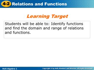 Learning Target