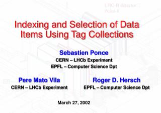 Indexing and Selection of Data Items Using Tag Collections