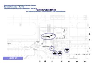 Pontos Publicitários Sala de Embarque Remoto – Pavimento Térreo – Área Pública e Restrita