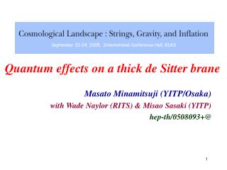 Quantum effects on a thick de Sitter brane