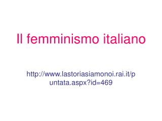 Il femminismo italiano