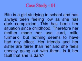 Case Study - 01