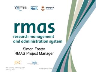 Simon Foster RMAS Project Manager