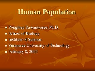 Human Population