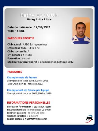 Fethy EDDOUH 8 4 kg Lutte Libre