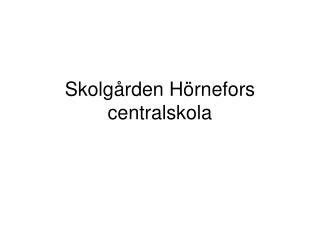 Skolgården Hörnefors centralskola
