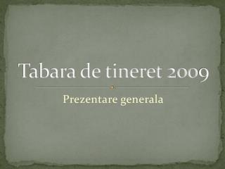 Tabara de tineret 200 9