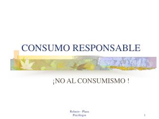 CONSUMO RESPONSABLE