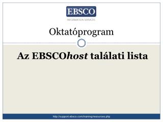 Oktatóprogram