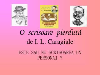 O scrisoare pierdută de I. L. Caragiale