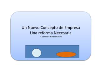 Un Nuevo Concepto de Empresa Una reforma Necesaria H. Senadora Ximena Rincón