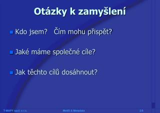 Otázky k zamyšlení