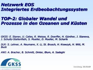 Netzwerk EOS Integriertes Erdbeobachtungssystem