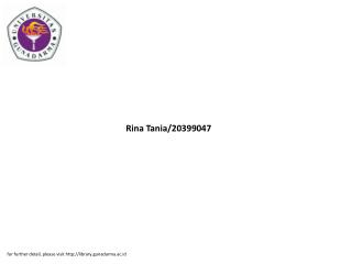 Rina Tania/20399047