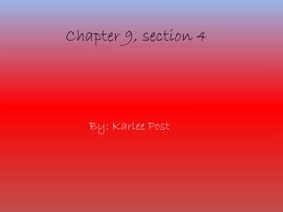 Chapter 9, section 4