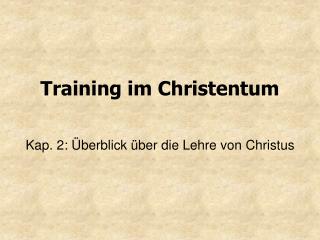 Training im Christentum