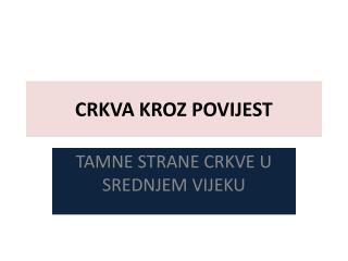 CRKVA KROZ POVIJEST