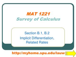 MAT 1221 Survey of Calculus