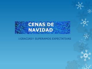 CENAS DE NAVIDAD