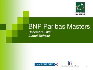 BNP Paribas Masters Décembre 2006 Lionel Maltese