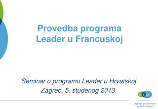 Provedba programa Leader u Francuskoj