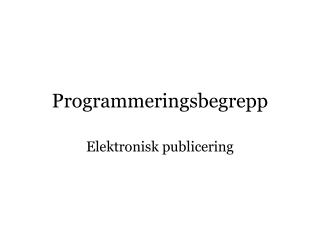 Programmeringsbegrepp