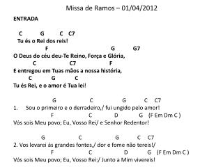 Missa de Ramos – 01/04/2012